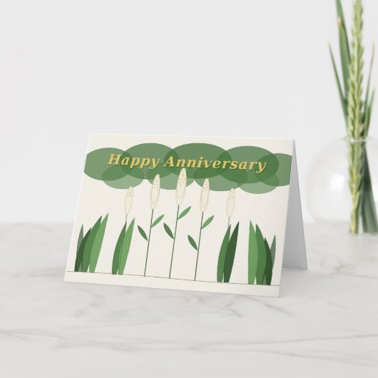 Carte Fleur Blanche Joyeux Anniversaire (Devant)