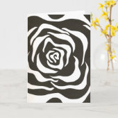 Carte Fleur blanche noire abstraite (Fleur jaune)
