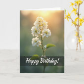 Carte Fleur Blanche Sérène (Fleur jaune)