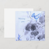 Carte Fleur bleue (Devant / Derrière)