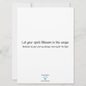 Carte Fleur bleue | Pixels modernes | Fleur où planté (Dos)