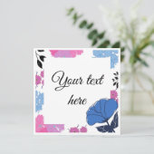 Carte Fleur Bleue & Rose (Debout devant)