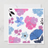 Carte Fleur Bleue & Rose (Dos)