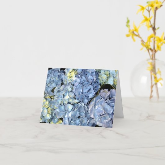 Carte Fleur Blue Hydrangea (Fleur jaune)