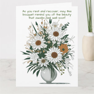 Carte Fleur Boho Art Moderne Dans Un Vase Se Bien Bientô