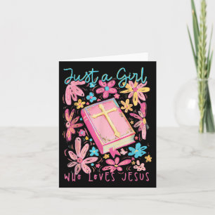 Carte Fleur Boho Juste Une Fille Qui Aime Jésus Religieu