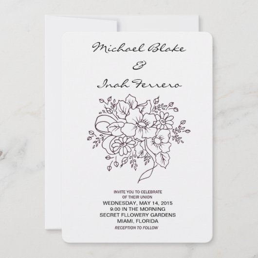 Carte fleur botanique (Devant)