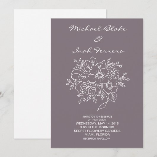 Carte fleur botanique (Devant / Derrière)