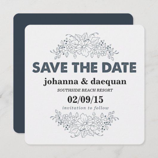 Carte fleur botanique (Devant / Derrière)