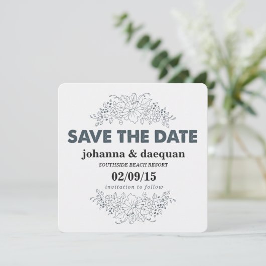 Carte fleur botanique (Debout devant)