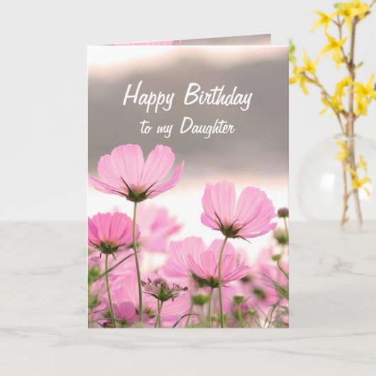 Carte Fleur Bouquet Fille Anniversaire Chrétien (Fleur jaune)