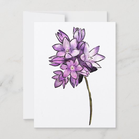 Carte Fleur Brodiaea (Devant)