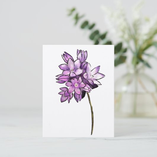 Carte Fleur Brodiaea (Debout devant)