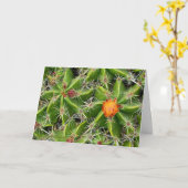 Carte Fleur Cactus - Salutation Personnaliser (Fleur jaune)