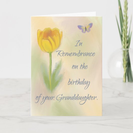 Carte Fleur commémorative de l'anniversaire de la grand- (Devant)