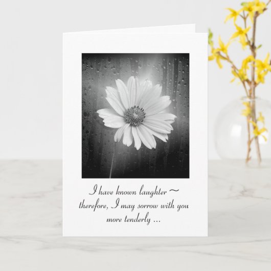 Carte Fleur Cosmos Blanc Avec Pluie (Fleur jaune)