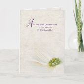 Carte fleur cosmos mariage (Devant)