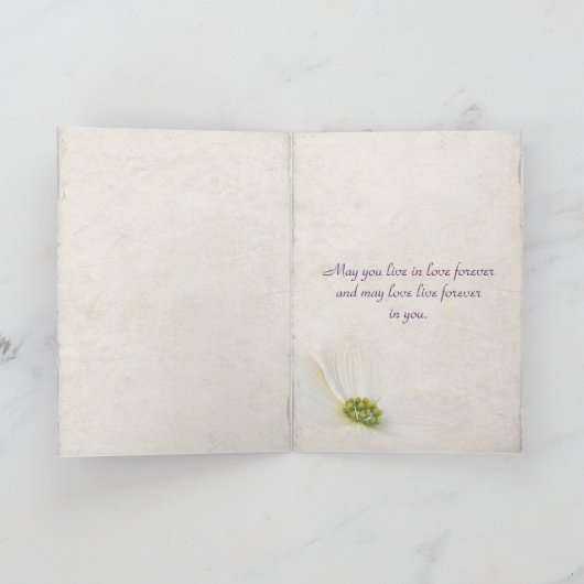 Carte fleur cosmos mariage (Intérieur)