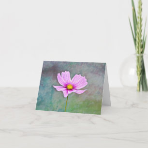 Carte Fleur Cosmos rose unique du jardin de Gertie