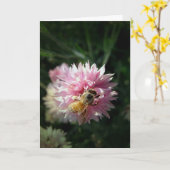 Carte Fleur d'abeille et rose (Fleur jaune)