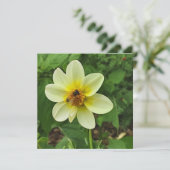 Carte Fleur Dahlia et abeille (Debout devant)