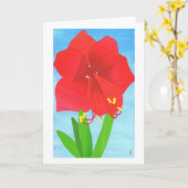 Carte Fleur d'amaryllis (Fleur jaune)