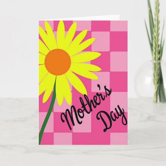 Carte Fleur Damier (Devant)