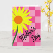 Carte Fleur Damier (Fleur jaune)