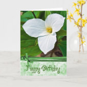 Carte Fleur d'anniversaire (Fleur jaune)