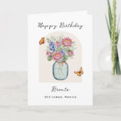 Carte Fleur d'anniversaire de juillet (Devant)