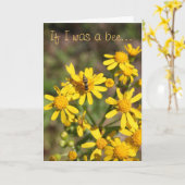 Carte Fleur d'anniversaire seulement (Fleur jaune)