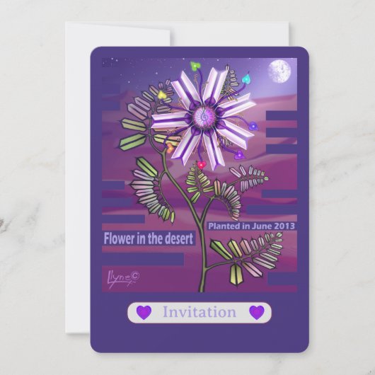 Carte Fleur dans le désert (Devant)