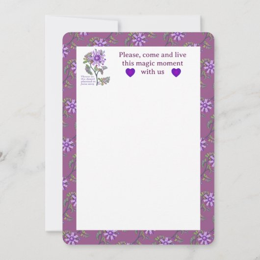 Carte Fleur dans le désert (Dos)