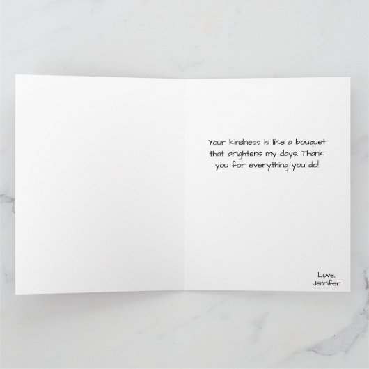 Carte Fleur D'Art Boho Élégante Dans Un Vase Merci (Intérieur)