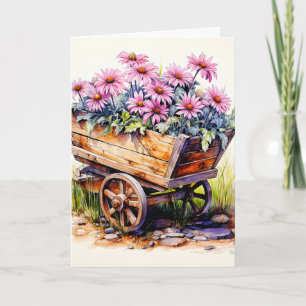 Carte Fleur d'aster fraîchement cueillie