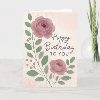 Carte Fleur de aquarelle personnalisée de luxe