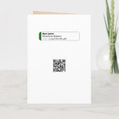 Carte Fleur de baume d'abeille rose et abeille de miel (Dos)