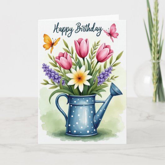 Carte Fleur de Butterfly Douce (Devant)
