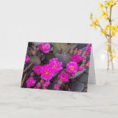 Carte Fleur de cactus rose vif | Pensant à vous sur mesu (Fleur jaune)