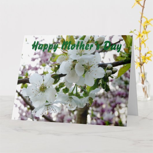 Carte Fleur de cerise (Fleur jaune)