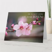 Carte Fleur de cerisier de Pâques Il a ressuscité Matthi (Devant)
