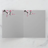 Carte Fleur de cerisier élégante rose blanc pour anniver (Intérieur)