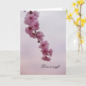 Carte Fleur de cerisier rose (Fleur jaune)