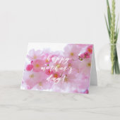 Carte Fleur de Cerisier Rose | Bonne Fête des Mères (Devant)