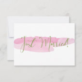 Carte Fleur de cerisier rose juste marié (Devant)