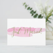 Carte Fleur de cerisier rose juste marié (Debout devant)