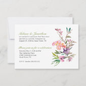 Carte Fleur de cerisier rose juste marié (Dos)