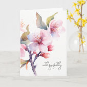 Carte Fleur de cerisier Sympathy Funeral Memorial (Fleur jaune)