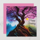 Carte Fleur de cerisiers Arbre de vie (Devant / Derrière)