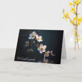 Carte Fleur de cerisiers sympathiques sur l'eau (Fleur jaune)